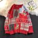 Pure Cross-Border Christmas Jacquard Knit Autumn Winter Loose Round Neck Pullover For Men And Teenagers High-End Long Sleeve_viptrois.com