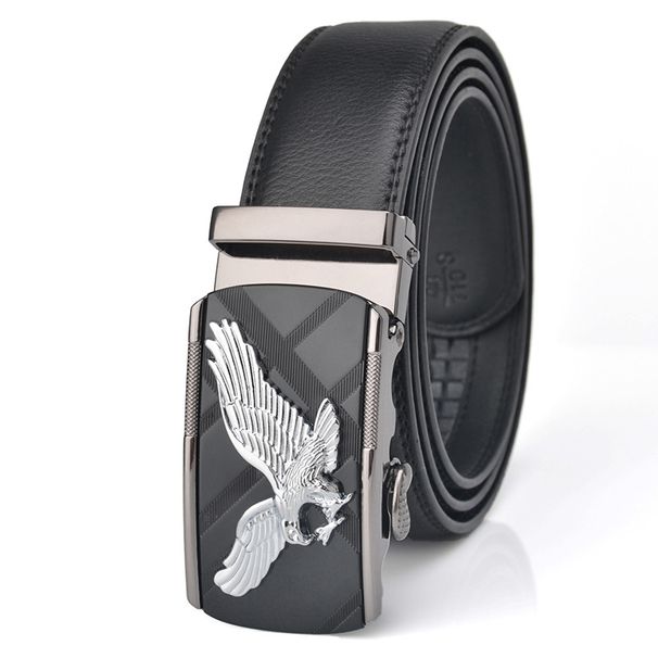 2025 Men's Genuine Leather Belt Eagle Style Automatic Buckle Belt Strap Adjustable Luxury Brand Belt Fashion Business Men's Belt_viptrois.com