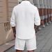 Men's Casual Loose Short Sleeved Shirt Shorts Men's Summer Suit_viptrois.com