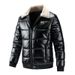 Men's Faux Leather Biker Jacket – Sherpa-Lined Winter Coat With Zippered Cuffs (M-5XL, Slim Fit, Anti-Scratch PU, Retro Motorcycle Style)_viptrois.com