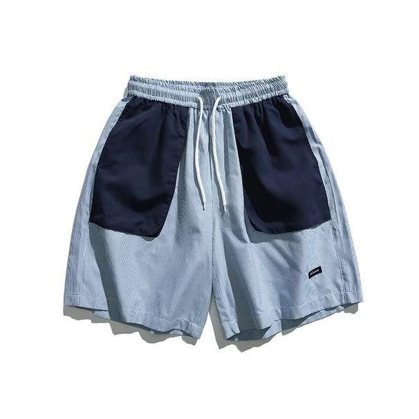 Men's Clothing Men's Large Pocket Design Short Sleeved Shirt Contrasting Shorts Two Piece Suit_viptrois.com