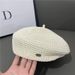 New Black Elegant Beret For Women, Face Slimming, Versatile Spring Summer Breathable Thin Decorative Artist Hat_viptrois.com