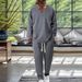 Solid Color Texture Fashion Casual Men's Suit_viptrois.com