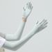 Summer long ice silk sunscreen gloves women's summer anti-ultraviolet sleeves outdoor travel nylon flip cool feeling ice sleeves_viptrois.com