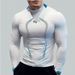 Summer men's fitness training breathable short European size quick drying clothes Men's sports fashion long sleeved_viptrois.com