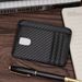 Wallet Card Cases Ultra Thin Mini Card Holder Multi Function Multi Card Slot Large Capacity Card Holder Holder Carbon Fiber PU Leather Card Holder_viptrois.com