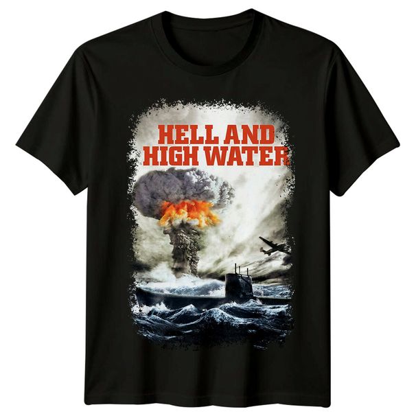Hell And High Water (1954) Movie Poster Inspired 100% Cotton T-shirt Mens Tees Top Retro 80s Tee_viptrois.com