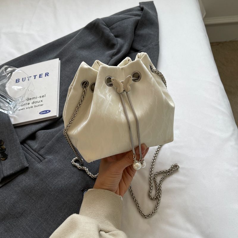 Women's Bags Design Small Handbag For Women Spring And Summer New Style Fashionable Chain Messenger Bag Commuter Bucket Bag_viptrois.com