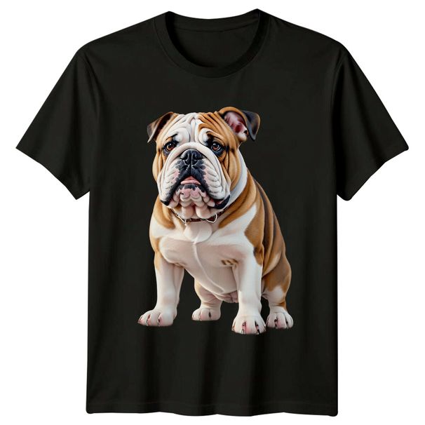 English Bulldog Dog Breed Portrait T-Shirt Mens Womens Tees Top_viptrois.com