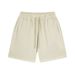 Men's Clothing Vintage Washed 420GSM Heavyweight Cotton Shorts – American High Street Style, Relaxed Fit, Distressed Casual Basics (S-XXL)_viptrois.com