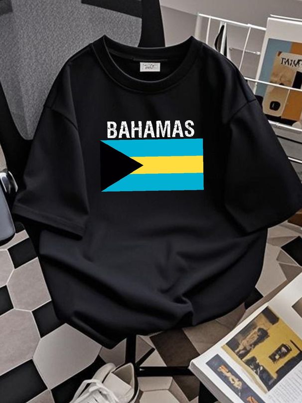 Bahamas,flag Of Bahamas Baseball Cap Snapback Caps Knitted Hat Fashion Breathable Unisex Stretched Slightly Top For Everyday Wear Graphic_viptrois.com