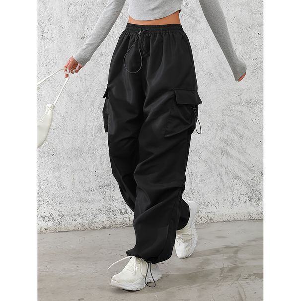 Women's Cargo Pants – Summer Casual Wide Leg Workwear Trousers With Drawstring (Black/Brown/Army Green, S-5XL)_viptrois.com