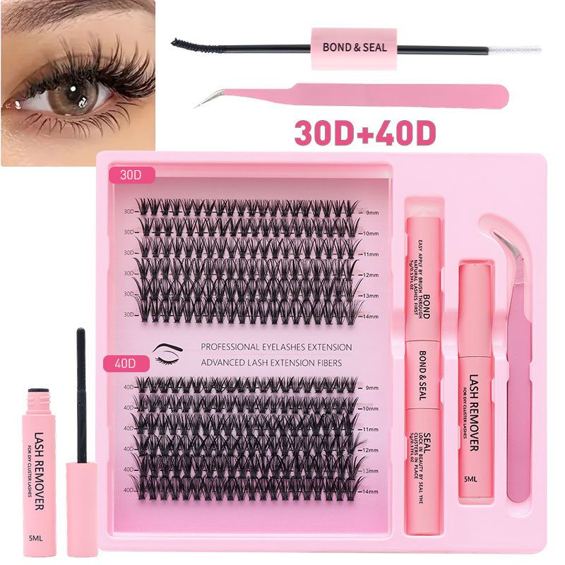 Eyelashes Set New DIY Segmented Eyelashes 3040D100D Large Capacity D Curled Messy Dense Curled Simulation Eyelashes_viptrois.com