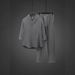 Men's Chinese Style Viscose Summer Tang Suit Set, Retro Modified Hanfu Short Sleeve T-Shirt Outfit, Zen Tea Clothing_viptrois.com