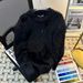 Retro Shoulder Pad Round Neck Sweater For Men, Loose And Casual, Furry And Lazy Style, Pullover Knit Top_viptrois.com
