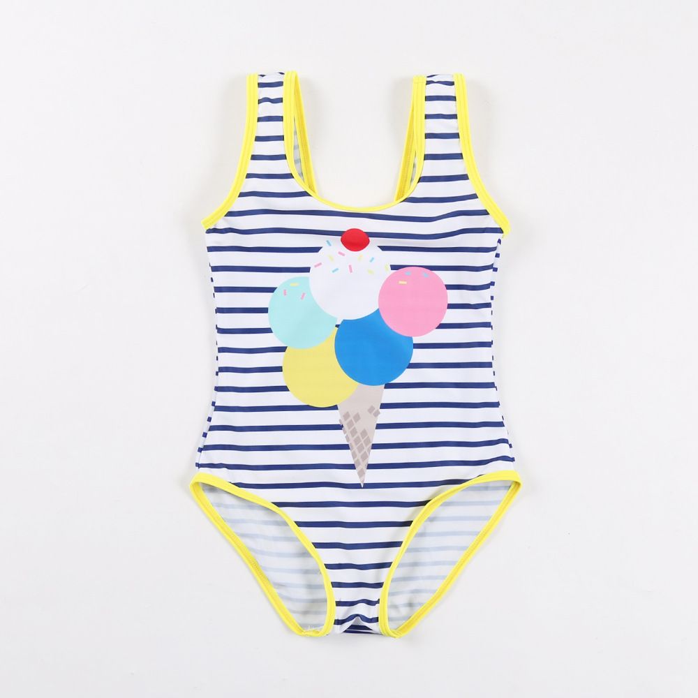 Mother & Kids New Swimsuits Fashion Sweet Cute Children's One Piece Swimsuit_viptrois.com