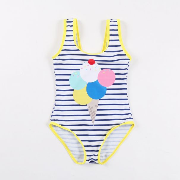 Mother & Kids New Swimsuits Fashion Sweet Cute Children's One Piece Swimsuit_viptrois.com