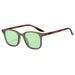 New Internet Celebrity Doudian Square Frame Sunglasses Ins Style Retro Ultra Light Advanced Men And Women Sunglasses Frosted Olive Green_viptrois.com