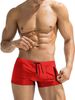 Men's Clothing Swimming Trunks High Waisted Tight Lace Up Boxers Fashionable Solid Color Five Point Casual Pants_viptrois.com