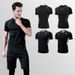 Loom Fitness Clothing Summer Outdoor Sports Short Sleeve T-Shirt Men's Training Running Compression Shirt Quick-Dry Casual_viptrois.com