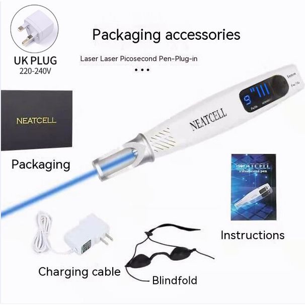 Picosecond Pen Laser Tattoo Removal Whitening Skin Mole Freckles Wart Dark Spot Remover with Facial Gel_viptrois.com