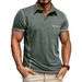 Men's Clothing Summer Men's Short Sleeved Lapel Solid Color Casual Men's Polo Shirt_viptrois.com