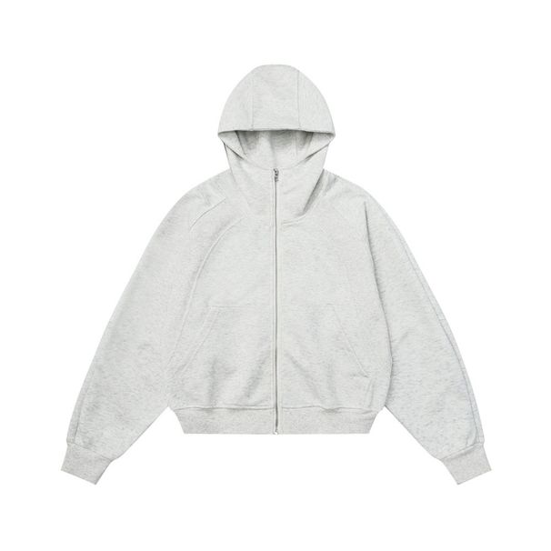 American Street Outdoor Sports High Collar Hooded Cardigan Loose Casual Spring And Autumn Men's Vibe Trendy Sweatshirt_viptrois.com