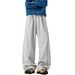 Heavy Navy Blue Bright-line Scimitar Sweatpants For Men And Women, Autumn Comfortable And High Casual Pants, Loose Sports Wide-leg Pants_viptrois.com