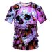 Skull 3D Digital Printed Men's Round Neck T-shirt_viptrois.com