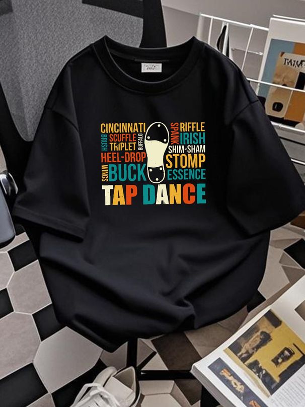 Tap Dance Dancing Studio Dance Practice T-Shirt Soft Unisex Graphic Fashion Stylish Top For Everyday Wear Comfortable Breathable Casual Stretched_viptrois.com