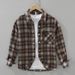 Retro Plaid Long Sleeved Shirt For Men, Fashionable And Versatile, Artistic And Casual Loose Top_viptrois.com