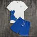 Men's American Style Trendy Cartoon Print Summer Sportswear Set Short Sleeved Casual Two Piece Street Style Couple Outfit_viptrois.com