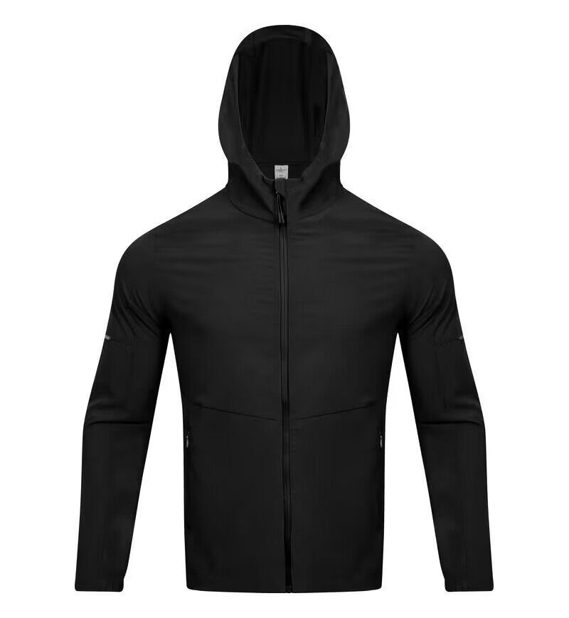 Men's Clothing Thin Jacket Outdoor Sports Breathable Hooded Comprehensive Training Sports Fitness Tops _viptrois.com