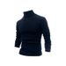 2023 Autumn Winter Long Sleeve T-Shirt Men's Solid Color High Neck Base Layer Undershirt Tee Top_viptrois.com