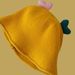 Kids'hats Yellow children's knitted hat autumn and winter all fashion winter warm windproof ear protection_viptrois.com