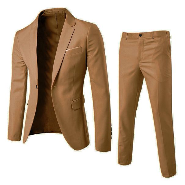 Men's Clothing Suit Suit Men's Two Piece Business Professional Formal Small Suit Slim Groomsmen Groom Wedding Dress_viptrois.com
