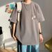 2025 Pure Cotton Summer Loose Large Size Short-sleeved T-shirt Simple Fat Person Handsome Top_viptrois.com