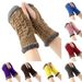 Unisex Thickened wool gloves Short fingertip wrist guard Fluffy short gloves Knitted acrylic sleeves and fleece gloves_viptrois.com