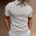 Men's Casual Polo Shirt - Short Sleeve Lapel Collar T-Shirt_viptrois.com