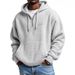 Men's Clothing European And American Trendy Waffle Hoodie With Hello Letter Print, Loose Fitting Casual Menswear_viptrois.com