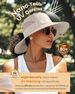 FURTALK Womens Sun Hat With Ponytail Hole Beach Hiking Summer Wide Brim UPF 80+ Outdoor Protection Foldable Bucket Hat_viptrois.com