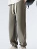 2025 New Cotton Casual Sports Trousers Men's Hong Kong Style Loose Leg Sweatpants Knitted Skinny Pants Casual Versatile_viptrois.com