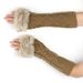 Men's Gloves Diamond shaped long fur gloves for women with sleeves, knitted warm fingerless arm sleeves, autumn and winter wool long gloves_viptrois.com