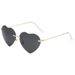 Retro Love Heart Sunglasses - Peach Heart Shaped Ocean Lens (Trendy High-End Street Fashion Glasses)_viptrois.com
