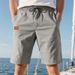 Men's Casual Shorts Breathable Polyester Summer Shorts For Sports Outdoor Slim Fit Multiple Colors Black, White, Gray, Army Green, Khaki, Blue_viptrois.com