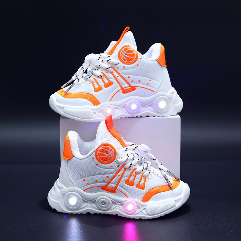New Spring And Autumn LED Light Shoes Children's Sports Shoes Basketball Shoes Men's Shoes Flash Light Children's Shoes_viptrois.com