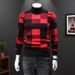 Autumn Winter New Men's High Collar Warm Long Sleeve Sweater Trendy Fashion Casual Knitted Base Shirt 2808_viptrois.com