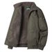 HTN2025 Men's Winter Warm High-end Fashion Fleece Coat Lamb Wool Workwear Cotton Jacket_viptrois.com