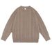 Fried Dough Twists Long Sleeve Sweater Thickened Loose Round Neck Sweater_viptrois.com