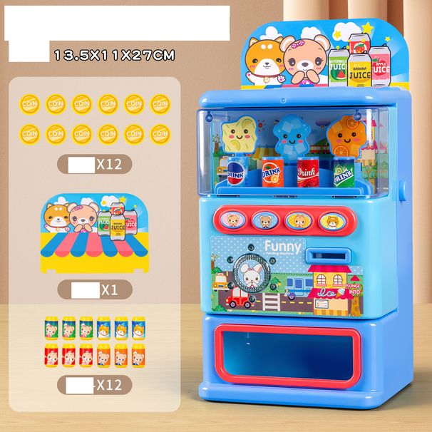 Simulated Coin Operated Sound And Light Vending Machine For Boys To Play House, Simulated Beverage Vending Machine For Girls Toy Gift_viptrois.com